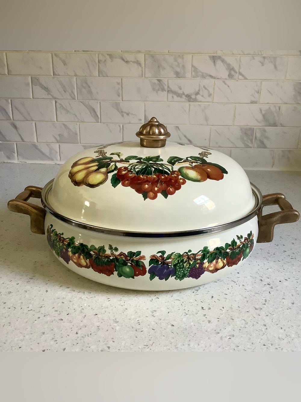 Vintage Tabletops Unlimited ‘Kensington Garden’ 10" Casserole Pan Pot w Lid